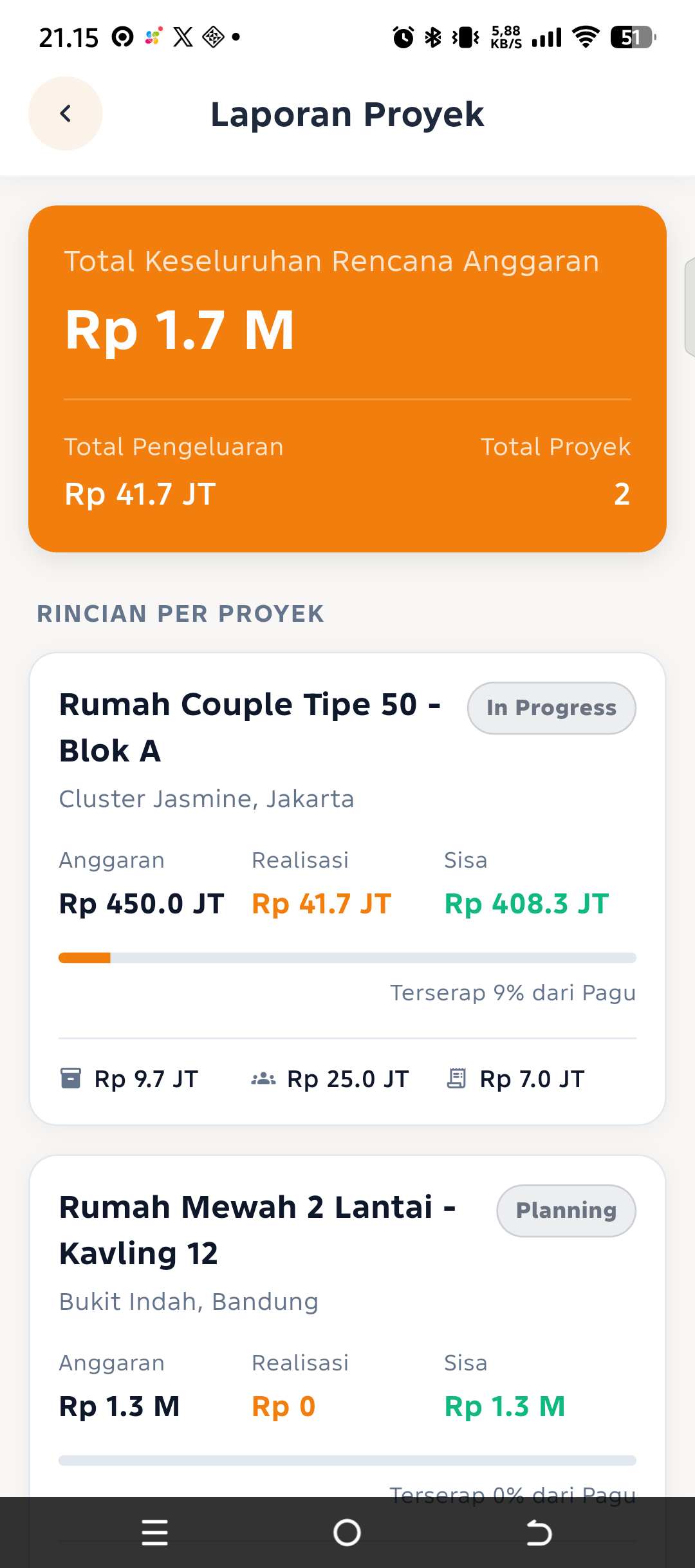 Tampilan KelolaRumah — Aplikasi Manajemen Proyek Properti dalam Satu Genggaman 10