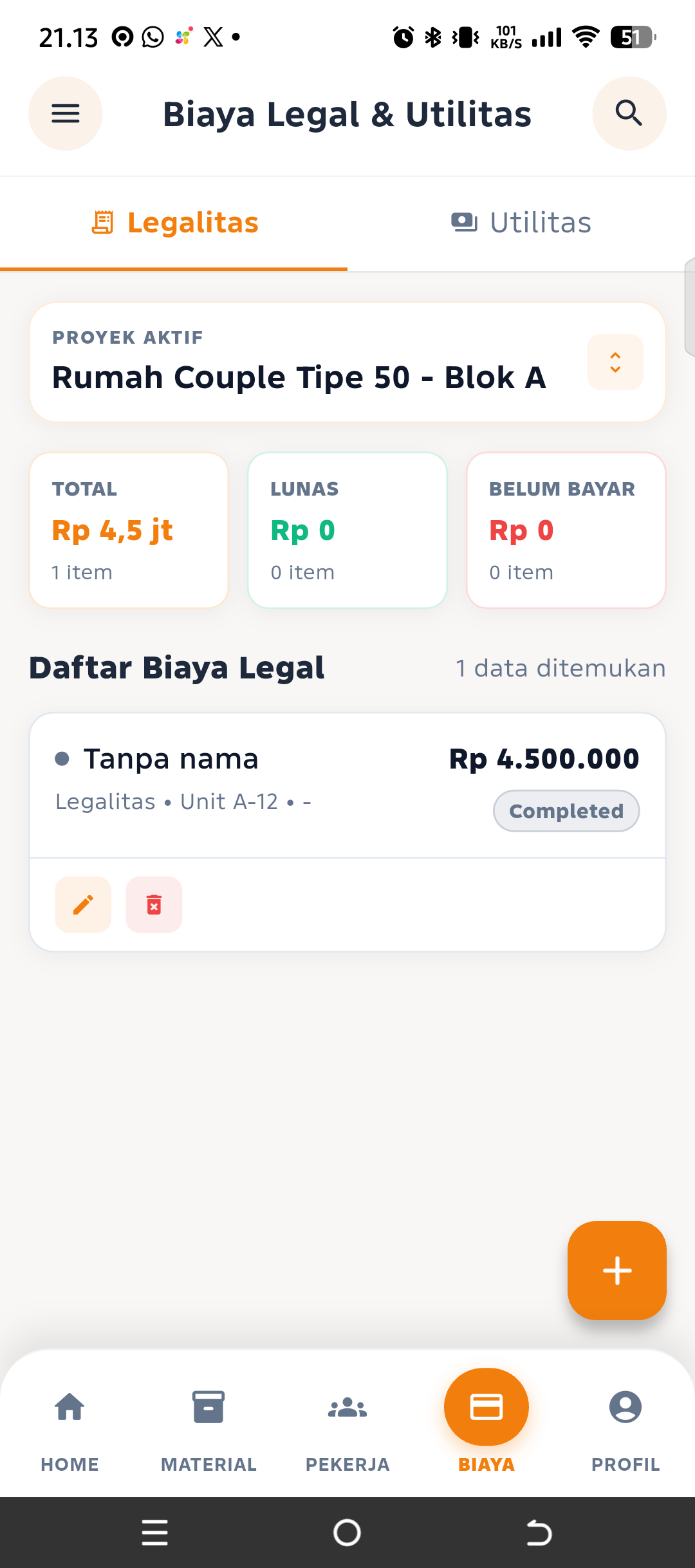 Tampilan KelolaRumah — Aplikasi Manajemen Proyek Properti dalam Satu Genggaman 5