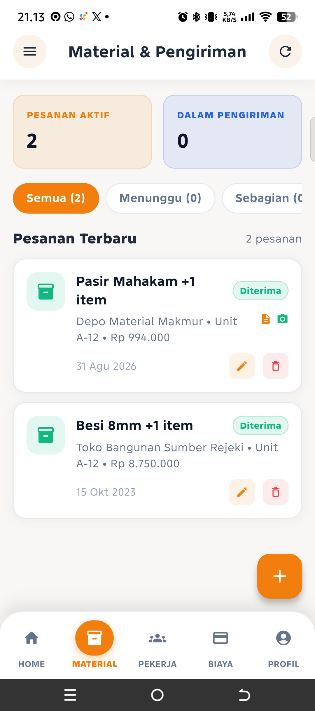 Tampilan KelolaRumah — Aplikasi Manajemen Proyek Properti dalam Satu Genggaman 2
