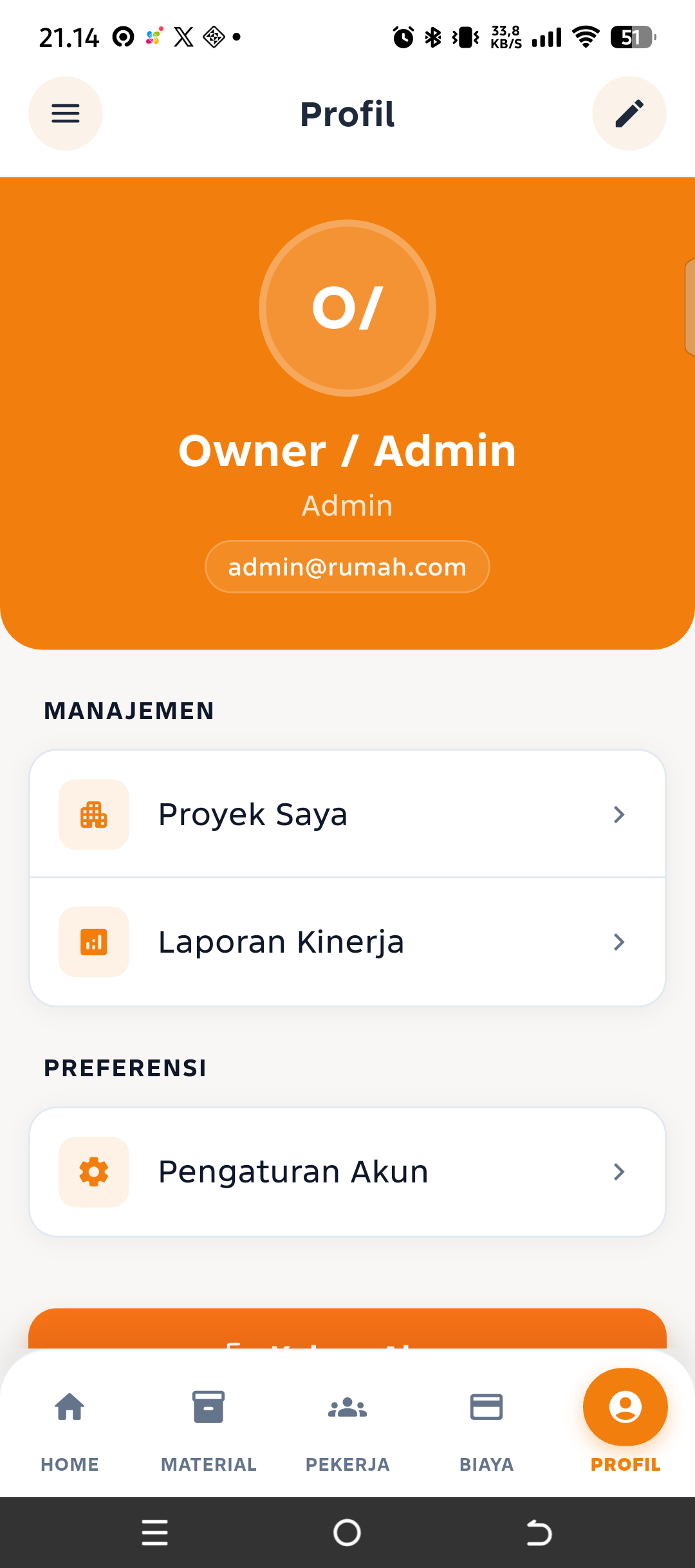 Tampilan KelolaRumah — Aplikasi Manajemen Proyek Properti dalam Satu Genggaman 9